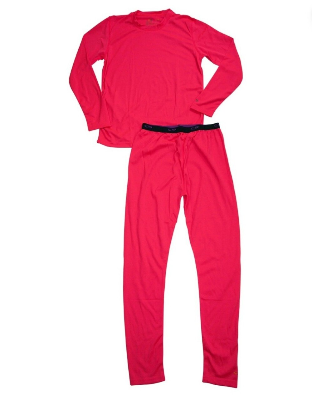 CHAMPION Kids 2 Piece Duo Dry C9 Base Layer Shirt & Pants PJ Set Girls Size XL